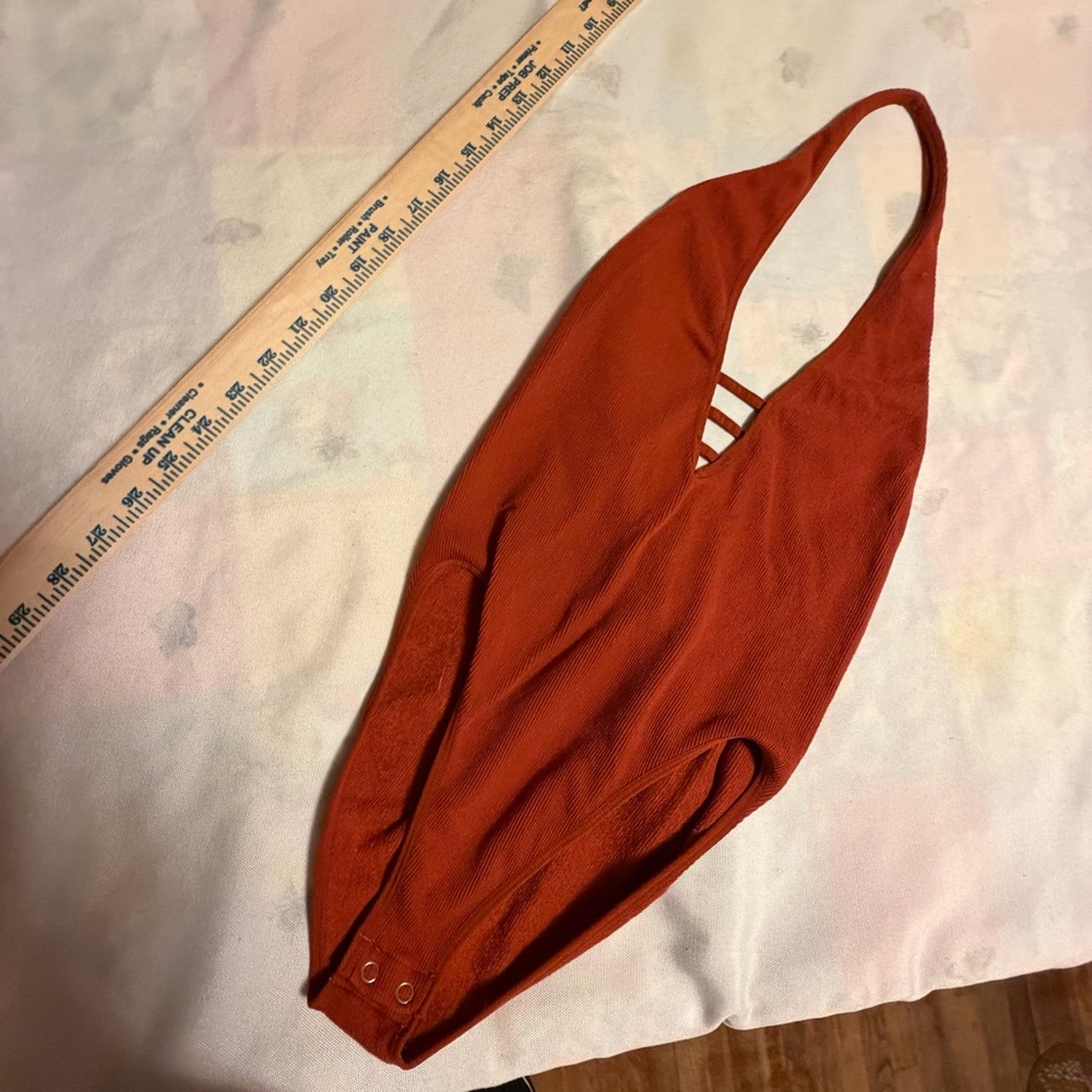 Rust Red Kids‎ One-Piece Halter Bodysuit